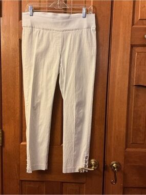 89 & Madison Cropped White Pull-On Pants